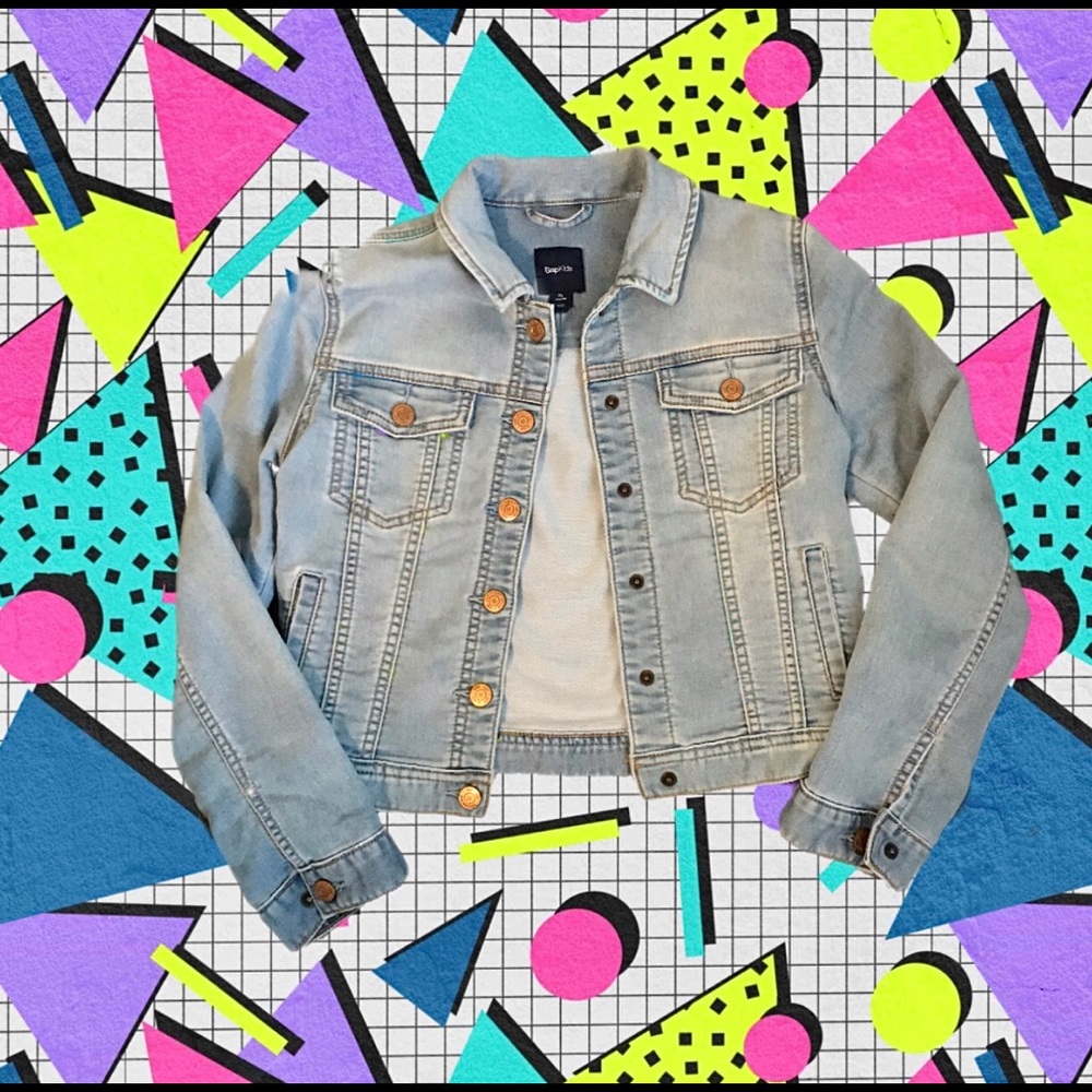Gap Kids cropped denim jacket☎️